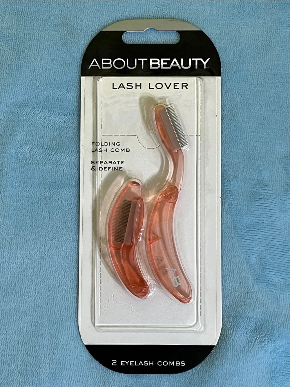 NEW About Beauty Lash Lover Folding Eyelash Comb, 2-count